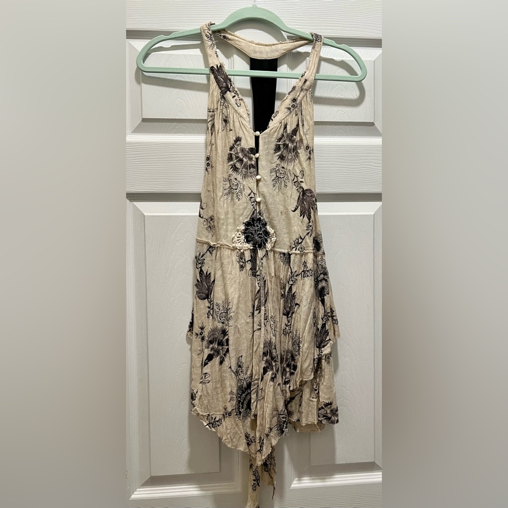 Free People Flowy Floral Tank Top Tunic